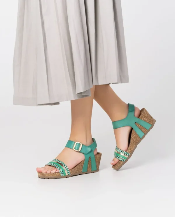 Yokono Wedge Sandal CADIZ-306 Green Cheap