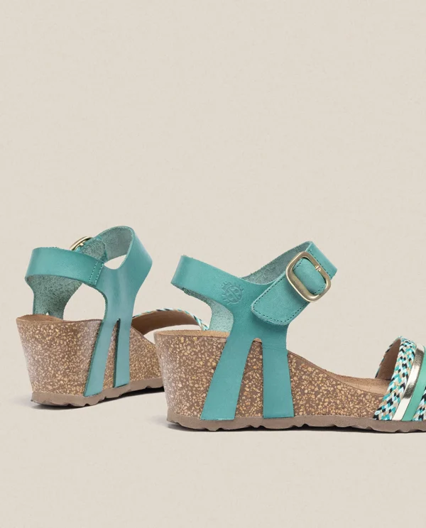 Yokono Wedge Sandal CADIZ-306 Green Cheap