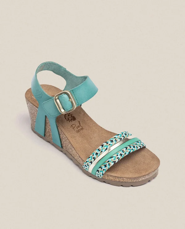 Yokono Wedge Sandal CADIZ-306 Green Cheap