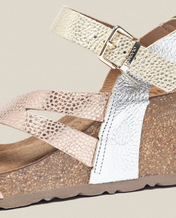 Yokono Wedge Sandal CADIZ-302 Pink Cheap