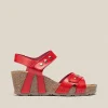 Yokono Wedge Sandal CADIZ-303 Red Best Sale