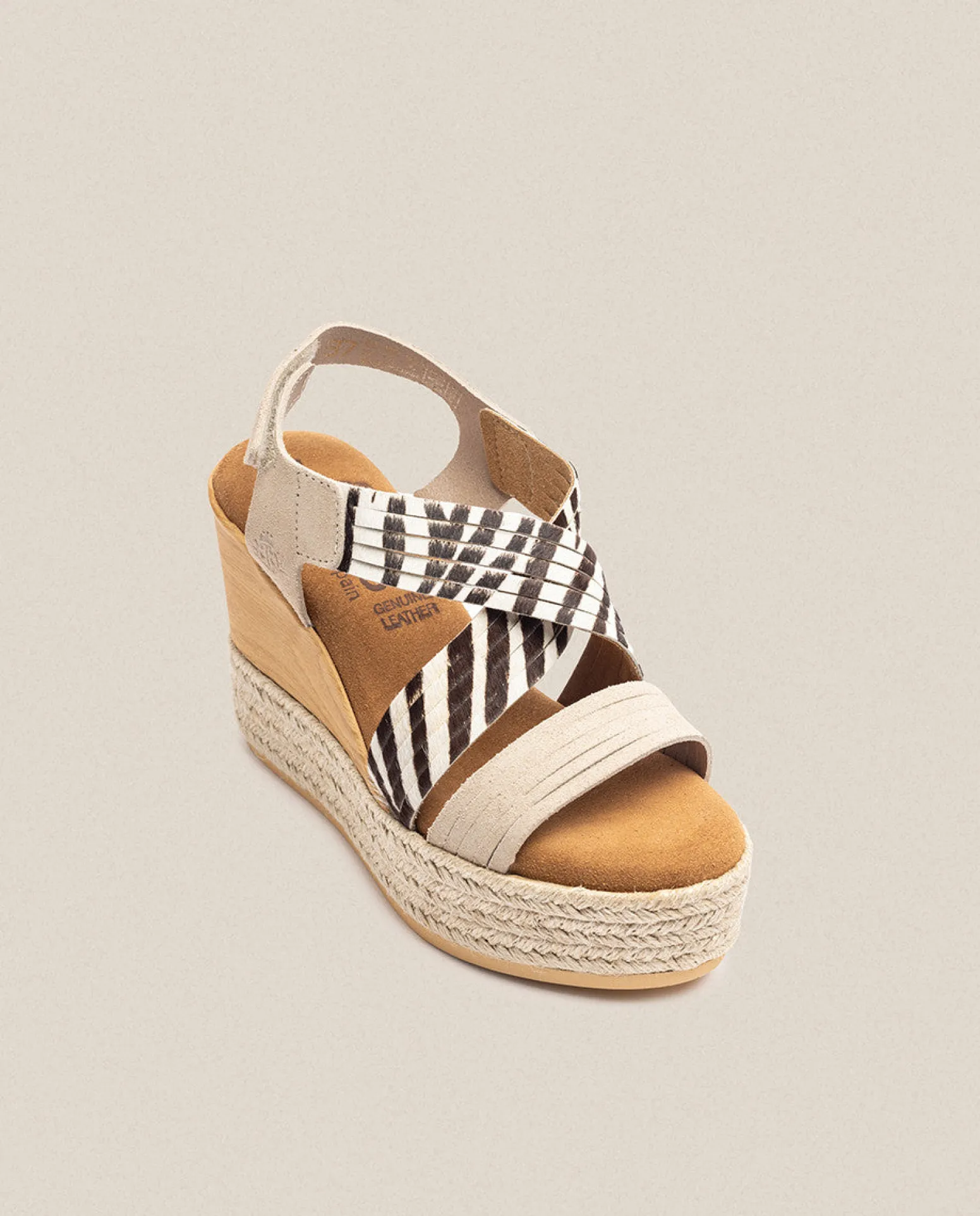 wedge_sandal_mey__zebra_4.webp Yokono Wedge Sandal Mey 003 Zebra Outlet