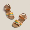 Yokono Wedge Sandal MONACO-051 Brown Clearance