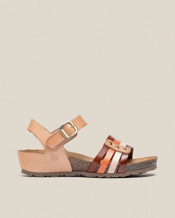 Yokono Wedge Sandal MONACO-051 Brown Flash Sale