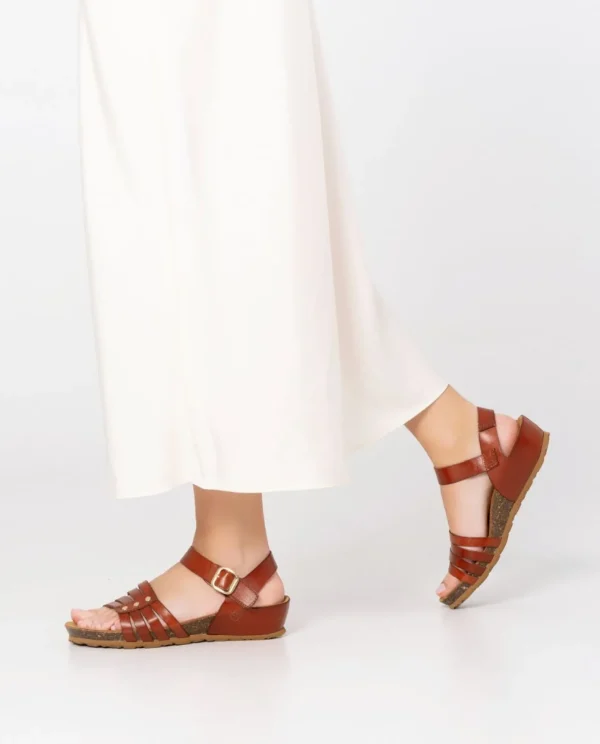 Yokono Wedge Sandal MONACO-051 Brown New