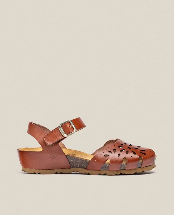 Yokono Wedge Sandal MONACO-047 Brown Hot