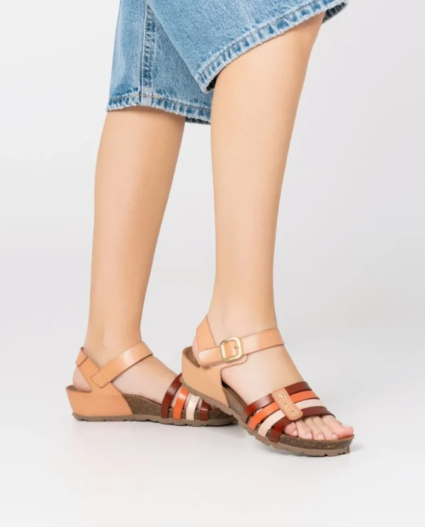 Yokono Wedge Sandal MONACO-051 Brown Flash Sale