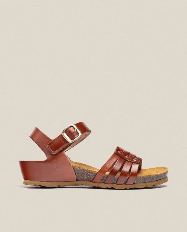 Yokono Wedge Sandal MONACO-051 Brown New