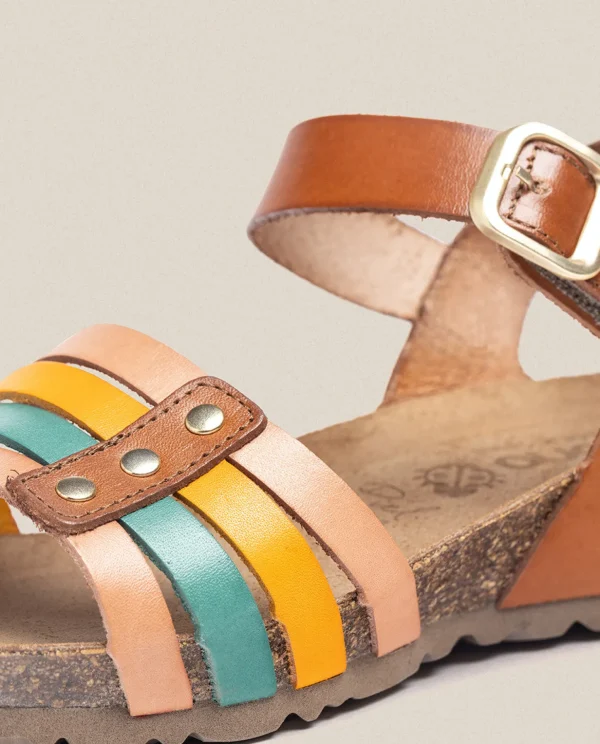Yokono Wedge Sandal MONACO-051 Brown Clearance