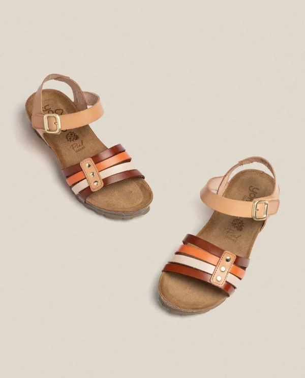 Yokono Wedge Sandal MONACO-051 Brown Flash Sale