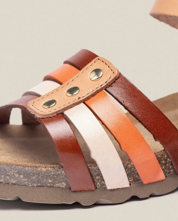 Yokono Wedge Sandal MONACO-051 Brown Flash Sale