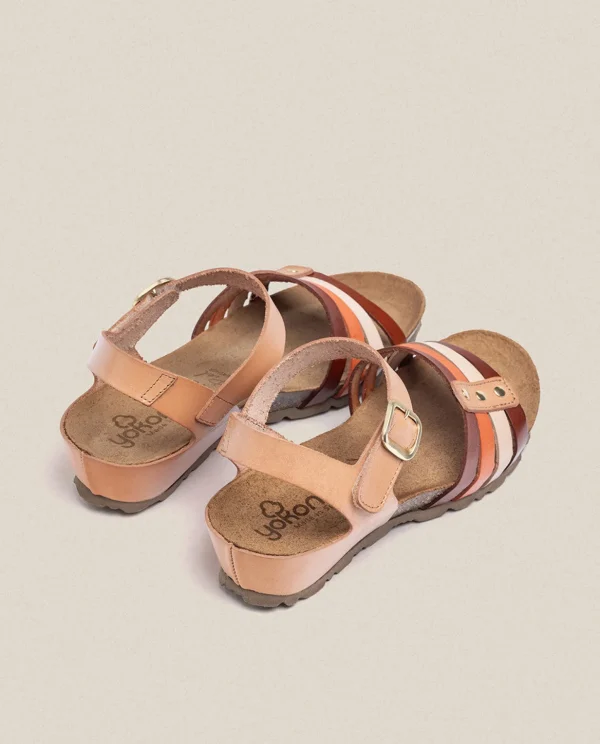 Yokono Wedge Sandal MONACO-051 Brown Flash Sale