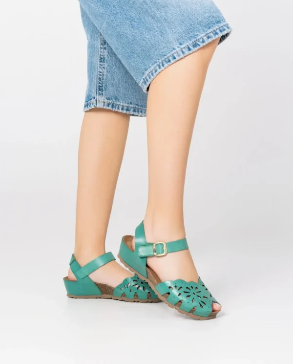 Yokono Wedge Sandal MONACO-047 Green Flash Sale