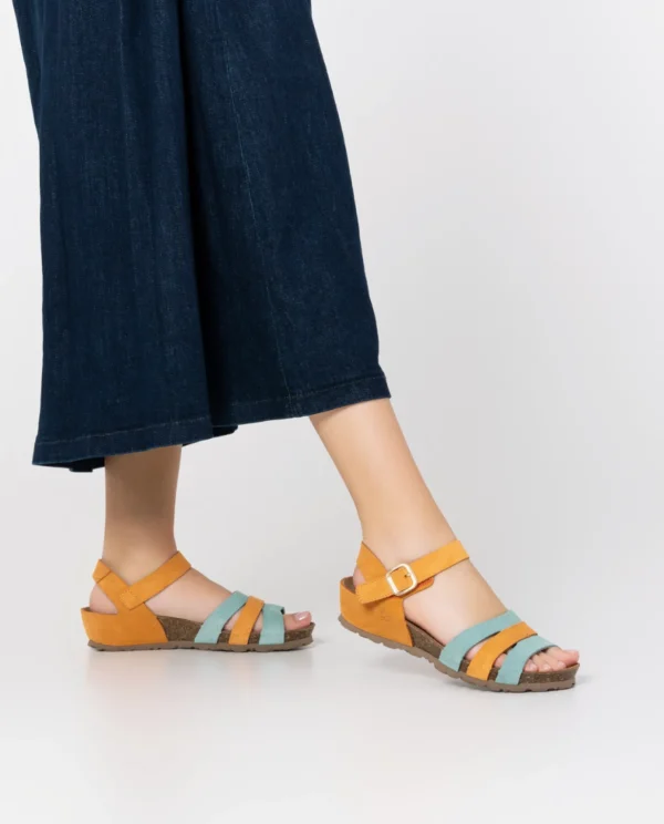 Yokono Wedge Sandal MONACO-048 Orange Best Sale