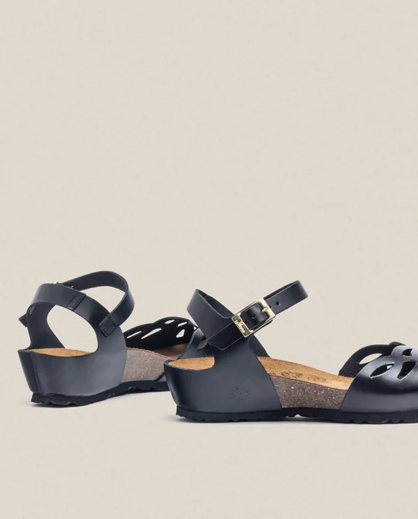 Yokono Wedged Sandal MONACO-003 Black Best