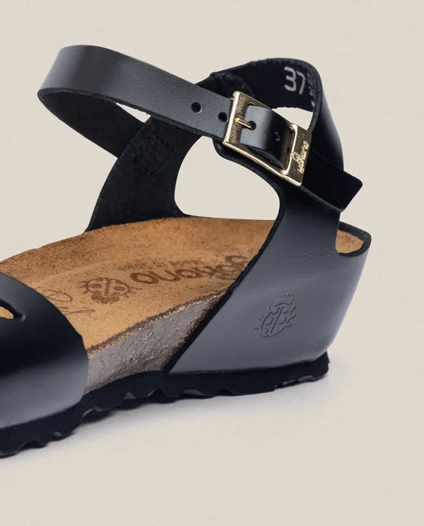 Yokono Wedged Sandal MONACO-003 Black Best