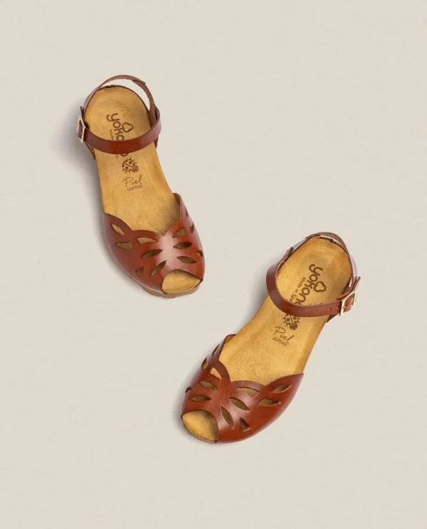 Yokono Wedged Sandal MONACO-003 Brown Best